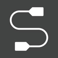 icône inversée de glyphe de fil de connecteur vecteur