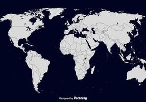 Carte du monde vectoriel