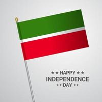 conception typographique de la fête de l'indépendance du tatarstan avec vecteur de drapeau