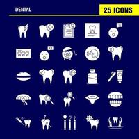 ensemble d'icônes de glyphes solides dentaires pour l'infographie le kit uxui mobile et la conception d'impression incluent des dents dentaires infectées des dents médicales dentiste nettoyer les dents collection infographie moderne logo et pictogramme vecteur