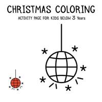 Livre d'activités de coloriage de Noël pour les enfants de moins de 3 ans vecteur