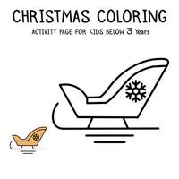 Livre d'activités de coloriage de Noël pour les enfants de moins de 3 ans vecteur