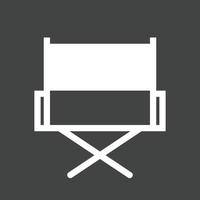 icône inversée de glyphe de chaise de directeur vecteur