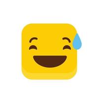 vecteur de conception d'icône emoji riant