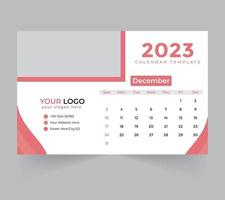 modèle de calendrier de bureau pour le nouvel an 2023 vecteur