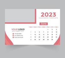 modèle de calendrier de bureau pour le nouvel an 2023 vecteur