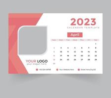 modèle de calendrier de bureau pour le nouvel an 2023 vecteur