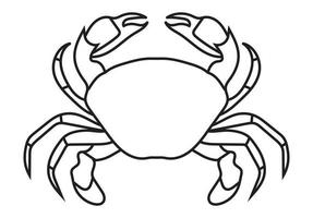 icône d'art de ligne de mer de crabe pour les applications ou le site Web vecteur