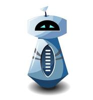 intelligence artificielle. robot domestique fictif. chat bot pour le support virtuel. aider. robot bavard. assistant de messagerie en ligne sur les sites. service d'assistance vocale. vecteur