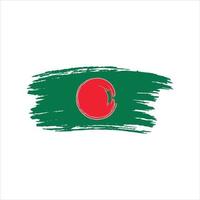 drapeau national vintage du bangladesh. vecteur