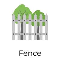 concepts de clôture à la mode vecteur