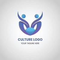 création de modèle de logo de culture dégradée vecteur