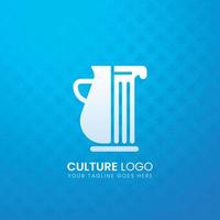 création de modèle de logo de culture dégradée vecteur