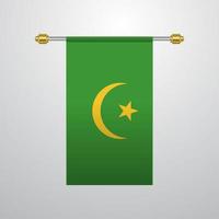 drapeau suspendu mauritanie vecteur