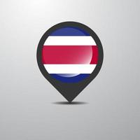 épingle de carte costa rica vecteur