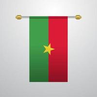 drapeau suspendu du burkina faso vecteur