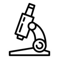 icône de microscope de laboratoire médico-légal, style de contour vecteur