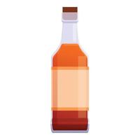 icône de bouteille d'alcool bourbon, style cartoon vecteur