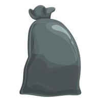 vecteur de dessin animé d'icône de sac poubelle de saleté. poubelle