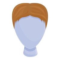 icône de perruque coupe de cheveux, style cartoon vecteur