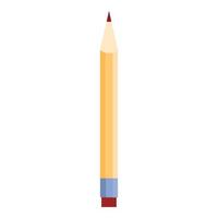 vecteur de dessin animé d'icône de stylo scolaire. crayon de papeterie