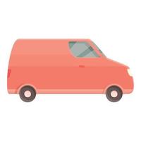 vecteur de dessin animé d'icône de van de livraison. transport par camion
