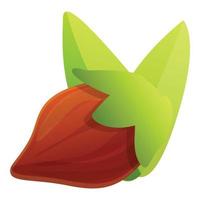 icône de jojoba écologique, style cartoon vecteur