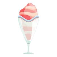 icône de crème glacée mélangée, style cartoon vecteur