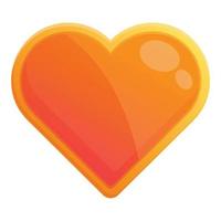 vecteur de dessin animé d'icône de gameplay de coeur. chance de l'interface graphique