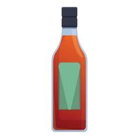 icône de bouteille mélangée de bourbon, style cartoon vecteur
