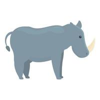 icône de rhinocéros safari, style cartoon vecteur