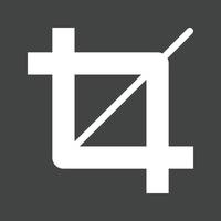 icône inversée de glyphe de recadrage vecteur