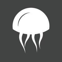 icône inversée de glyphe de méduses vecteur