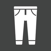 icône inversée de glyphe de pantalon vecteur