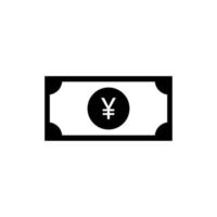 monnaie japonaise, symbole d'icône yen, signe jpy. illustration vectorielle vecteur