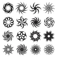 collection de tatouages tribaux en cercle. icône abstraite de cercle vecteur