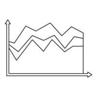 Business graph icône vecteur fine ligne