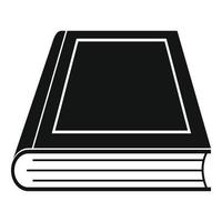 icône de livre fermé, style noir simple vecteur