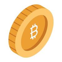 icône de la technologie moderne du bitcoin vecteur