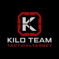 création de logo cible tactique lettre k vecteur