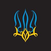 armoiries stylisées de l'ukraine vecteur