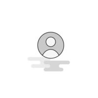 profil web icône ligne plate remplie icône grise vecteur