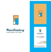 logo créatif de réfrigérateur et vecteur de conception verticale de carte de visite