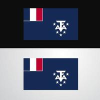 conception de bannière de drapeau des terres australes et antarctiques françaises vecteur