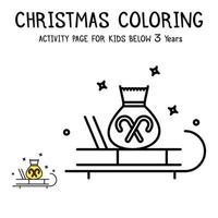 Livre d'activités de coloriage de Noël pour les enfants de moins de 3 ans vecteur