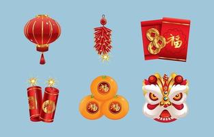 icône de fête du nouvel an chinois vecteur