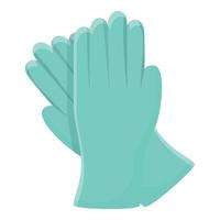 icône de gants médicaux de soins, style cartoon vecteur