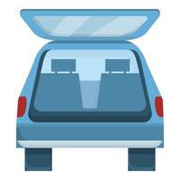 icône de voiture de coffre à bagages, style cartoon vecteur
