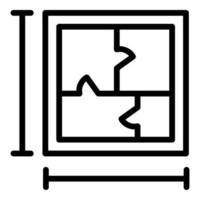 icône de plan d'appartement, style de contour vecteur