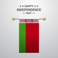 fête de l'indépendance de la biélorussie fond de drapeau suspendu vecteur